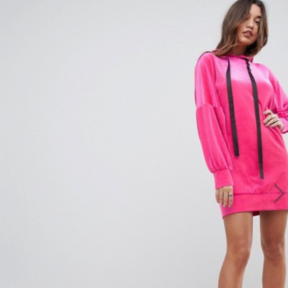 ASOS velvet hoodie dress
